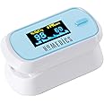 HoMedics Fingertip Pulse Oximeter - Measures Oxygen Saturation, Pulse Rate, Perfusion Index and Pulse Bar, Large, Dual Colour, Easy to Read OLED Display, Portable - Batteries Included