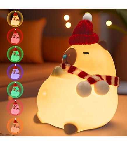 Capybara Night Lights, Capybara Light USB ricaricabile, luce notturna carina, luci a led Capybara, lampada animale, luci notturne per bambini per asilo nido, lampada in silicone a forma di capybara