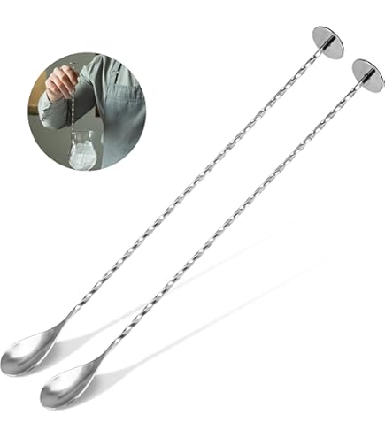 32 Stück Barlöffel Edelstahl 316 - Cocktail Rührlöffel Mit Spiralgriff, 12.7 Zoll Lang Für Bar & Party
