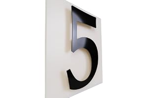 Siffror för huset/husnummer 30 cm i glansvart aluminium (5)
