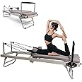 HOOMFIT Foldable Pilates Reformer Machine,Foldable Pilates Machine Equipment for Home, Exercise Yoga Equipment,Yoga Bed, Adjustable Intensity Pilates Bed Suitable for Beginners and Intermediate Users