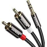 Ugreen RCA 3.5mm Aux Ses Kablosu, 2 Metre