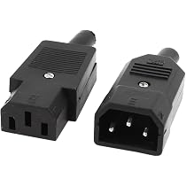 Ac Presa Connettore Per Montaggio A Pannello 250V 10A Iec 320 C13 Nero