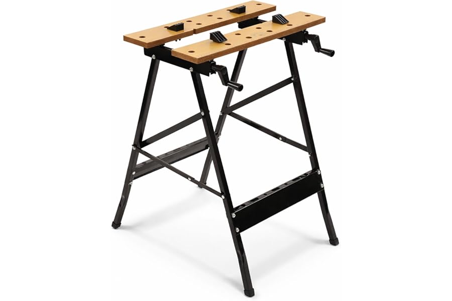 Oypla Folding Foldable Trestle Work Bench Workbench Portable 100kg
