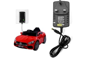 12V Battery Charger for Kids Electric Car,CJBIN 12V 1000mA Charger for Ride on Toys Car,Kids Electric Car Char-ger,Power Adapter for Childs Elec-tric Ca-r,Motorcycle,Quad Bike,Sports Ca-r,5.5mm*2.1mm