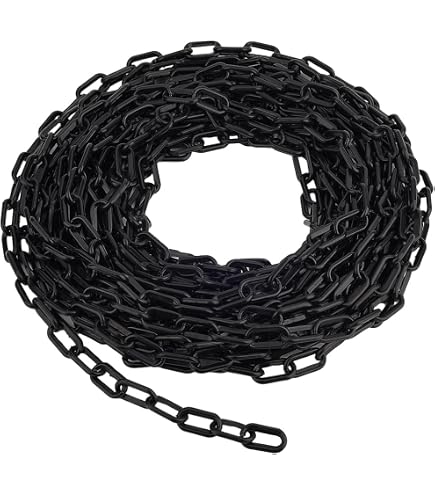 TOOLSTAR Kunststoffkette – 6 Mm X 5 M, Rot/weiß, Für Absperrung & Parkplatzsicherung
