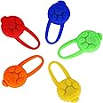 Yizhet Luce per Cane Notte 5 Pezzi Luce per Collare Cani e Gatti Clip-On Ciondolo Luminoso in Silicone Impermeabile 3 Modalit