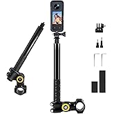 Coverzone Gidon Montajlı G&ouml;r&uuml;nmez Selfie &Ccedil;ubuğu, Insta360 X3, X2, X4, X5, ONE RS, GO 3, One X, Evo ile Uyumlu, Al&uuml;minyum Katl