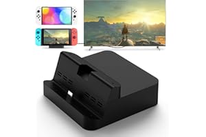 GuliKit Dock TV Portatile per N-Switch, Stazione di Ricarica con Uscita HDMI 4K e Porta USB-C, Compatibile con N-Switch con o senza Custodia (Cavi non inclusi)