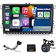 VIEREX Android Car Stereo for VW Golf 5 6 MK5 MK6 Caddy Beetle Jetta Passat Polo Tiguan Touran RCD 330 360 / Seat/Skoda, Apple Carplay and Android Auto 4GB RAM 9 inch + AHD Reversing Camera