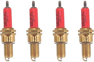 GOOFIT 4 pièces Bougie d'allumage Iridium Power d8tc Rouge Moteur Remplacement pour Moto ATV Quad Pit Dirt Bike Buggy Go Kart Scooter ATV Pocket Bike