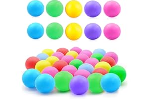 ‎RIISOYU Riisoyu 40 Stück Tischtennisbälle Colour, Mischfarben Tischtennis Bälle 40 mm Trainings Ping Pong Bälle Premium Tischtennisbälle für Wettkampftraining Unterhaltung Handwerk Dekorationen