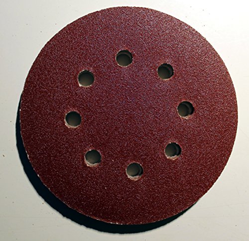 180 Blatt Klett Exzenter Schleifpapier Ø125 mm + 1 Blatt Gratis 8-Loch Körnung gemischt je 30 Blatt K40/K60/K80/K120/K180/K240 - 5