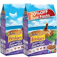 Purina Friskies Surf N Turf Dry Cat Food Bag 1.43kg (2 Bags)