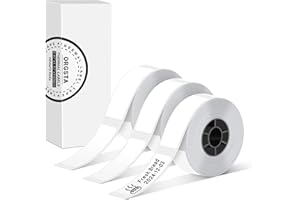 ‎ORGSTA ORGSTA Etiketten Selbstklebend Klebeetiketten Aufkleber Beschriften Beschriftungsetiketten Selbstklebende Sticker Labels 12x40 mm 160 pcs/rolle 3 Rollen für S001