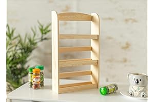 MARCO PAUL INTERIORS Marco Paul - Estante tradicional de madera para hierbas y especias, 15 tarros, almacenamiento y organizador de despensa para hierbas y especias, ideal para almacenar hierbas, especias y condimentos,