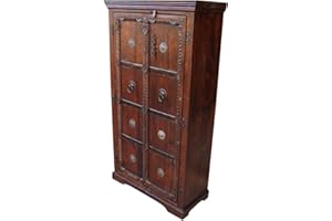 GURU SHOP Szafa na ubrania, lite drewno, styl kolonialny - model 5 / szafy i szafy na ubrania