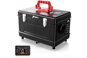 ‎HCALORY HCALORY Toolbox Compact 2S 8kW Diesel Standheizung, 220-240V AC & 12/24V DC Tragbare Dieselheizung mit APP & Adapter, 0,12-0,36 l/h, Adaptiver Plateau-Modus 5500m max für Garage, LKW, Wohnmobil