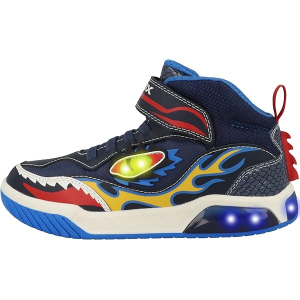 Geox J INEK BOY A, Sneaker, Navy/Turquoise