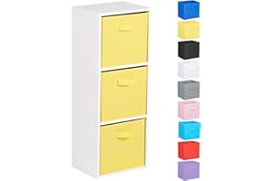 Hartleys 3 Tier White Cube Unit - Choice of Storage Boxes