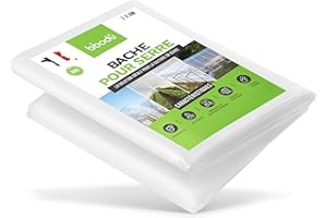 BIBODU Bache pour Serre Transparente 2 x 6M | Rendement Maximum - 800 Gauge & 200 Microns | Bache Serre de Jardin Parfait pour l'agriculture, Les Potagers et Les Jardins