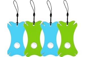 CAINCAY Tick Remover, 4 Pcs Tick Remover Card with Magnifier Tick Identification Card Tick Remover Tools for Humans Dogs Cats