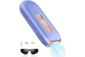 Glattol Epilatore Luce Pulsata con 999.900 Lampi, Epilatore Laser 3 in 1 per HR/SC/RA, 9 Livelli di Energia Regolabili per Viso, Linea Bikini, Depilatore Luce Pulsata per Uomini e Donne, Viola
