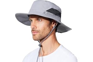 G GIEPHT Wide Brim XL Extra Large Big Head Plus Size Oversized Sun Protection Bucket Hat Strap String Fishing Hiking Men and Women