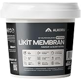 ALKORU Bit&uuml;m 1K Likit Membran Kau&ccedil;uk ve Elyaf Katkılı Sıvı Su Yalıtım Malzemesi (1, Kilogram)