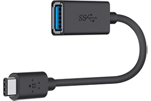 Belkin Adapter USB 3.0 USB-C na USB-A (certyfikat USB-IF, 5 Gb/s, kompatybilny z MacBook, MacBook Pro), czarny