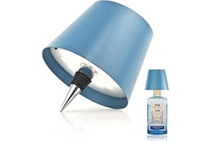 MU LIN lampada bottiglia ricaricabile,lampada da tavolo senza fili,Controllo Touch da 3 Modalita Temperatura di Colore, Dimmerabile, per Soggiorno, Ristorante