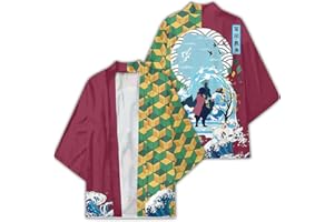Taeyue Anime Demon Slayer Tomioka Giyuu Robe Cosplay Costume Men Woman Kimetsu no Yaiba Cloak Kimono Long Coat