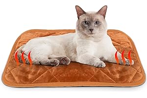 NAMOTEK Self-Warming Cat Pad Indoor/Outdoor Super Soft Self Heating Pet Mat Washable Thermal Pad for Cat & Dog 55 x 40 cm
