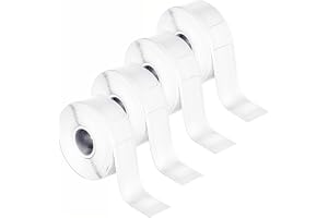 Elegaperma 4 rullar termisk etiketttejp, termoetiketter vit, 12 x 40 mm