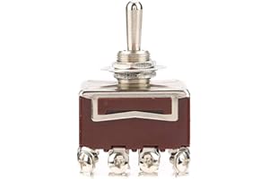 YWBL-WH Chwilowy przełącznik kołyskowy ON-OFF-ON przełącznik kołyskowy 4PDT 3-pozycyjny przełącznik dwupozycyjny 12 biegunów 12 pinów 12mm 15A/250VAC, 10A/380VAC