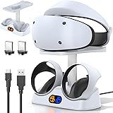 Tokluck Ladestation für PS VR2 Controller, PSVR2 Ladestation mit Headset Ständer, Schnellladestation für PS VR2-Controller mi
