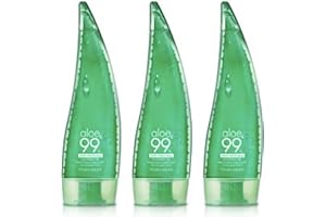 Holika Holika Aloe 99% gel calmante con 99% jugo de hoja de aloe de la prístina isla de Jeju (55 ml x 3)