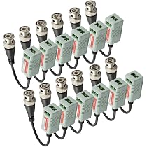 Balun Video Passivo BNC Per Telecamere CCTV - Coppia Adattatori Cavo Coassiale