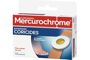 MERCUROCHROME - Pansements Coricides A l'acide salycilique - Boite de 12 pansements