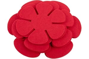 Daaxing Lot de 12 protections en feutre pour casseroles de 20,3 cm, 25,4 cm, 3 tailles différentes, protection empilable pour poêles (rouge)