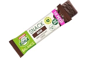 Enervit, Enerzona Protein Snack 40-30-30 Gusto Noir, 10 Barrette Proteiche da 33gr Dieta a Zona con Proteine del Latte e Fibre, per Mantenere il Tono Muscolare, Senza Olio di Palma