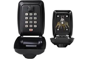 PALMCEE Schlüsseltresor zur Wandmontage, 12-stellige Zahlenkombination, Schlüsseltresor, Schlüsseltresor, Schlüsseltresor, Outdoor, mit Code & wasserdichter Abdeckung, Schlüsselsafe, Außenpolizei zugelassen,