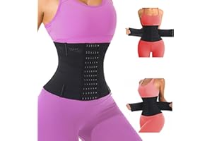 LANZLC Bauchweggürtel, Waist Trainer Damen, Bauchweg Korsett, Abnehmen Waisttrainer Taillenformer, Fitnesstraining Gürtel Verstellbarer, Taillenmieder Bauchgürtel für Gewichtsverlus, Schwarz