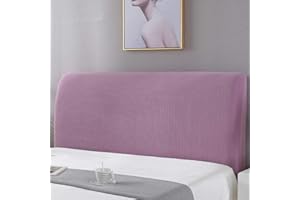 CXLT Coperchio della Testata Letto in Velluto A Coste Addensata Elasticizzato Copertura per Testiera Letto Matrimoniale King Testiera Schienale Antipolvere Protettiva Fodera,Purple-Length:170-190cm