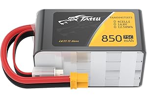 Tattu 4S Lipo RC Akku 850mAh 75C 14.8V Akku mit XT30 Stecker für Multirotor FPV von Größe 150 bis 180