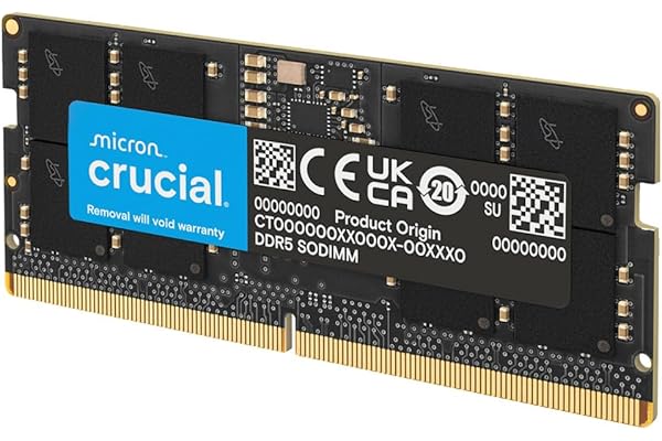 Crucial RAM DDR5 32GB 4800MHz SODIMM, Memoria para Ordenador Portátil/Laptop, Mini PC, CL40 - CT32G48C40S5
