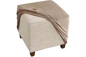 ZEaink Copri Pouf Elasticizzato Ottomano Poggiapiedi 40x40/80x80/60x60/50x50/45x45 Copertura Ottomana, Copri Pouf Quadrato in Velluto Lavabile,Copri Sgabello (Color : #2, Size : 40x40cm/16x16in)