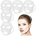 KASTWAVE Silicone Face Wrap,5 PCS Reusable Silicone Face Mask Holder for Sheet Masks, Moisturizing Facial Mask Cover, Prevent Evaporation, Beauty Face Tool, Travel Pouch Included(5PCS)
