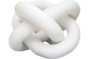 EMINGSKY Couchtisch-Dekoration mit 3 Gliedern aus Holz, weißer Holzknoten, Dekoration für Couchtisch, Bauernhaus, dekorativ für Zuhause, Boho, moderne Regaldekoration (weiß)