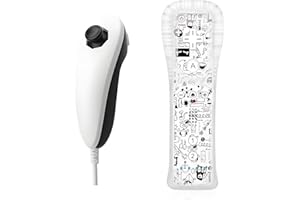 QUMOX Telecomando Wii e Nunchuck Rosa compatibili con la Console Wii/Wii U